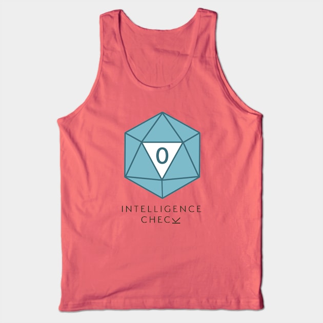 Intelligence Check Tank Top by IntelligenceCheck